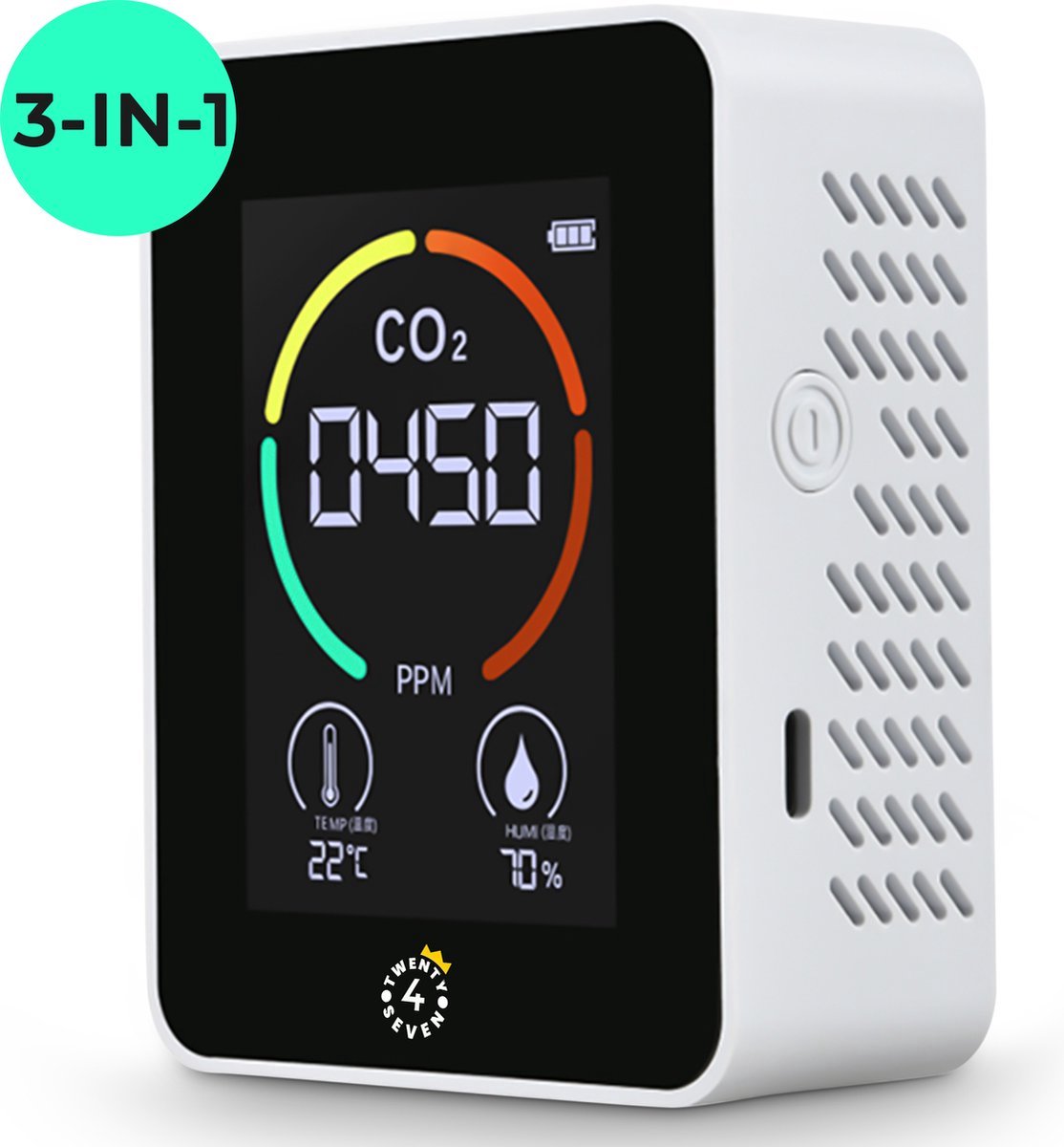 Professionelles Co₂-messgerät – Luftqualitätsanalysator – Für Innenräume – Co₂-alarm Und -überwachung – Gastronomie – Thermometer – Co₂-detektor – Kohlendioxidmessgerät – Bedienungsanleitung (niederlä