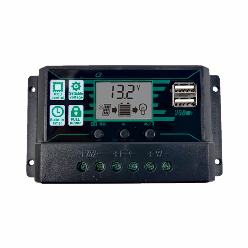 Mppt-pwm-solarladeregler, Batterieregler Für Solarmodule, Zwei Usb-anschlüsse, Lcd-bildschirm