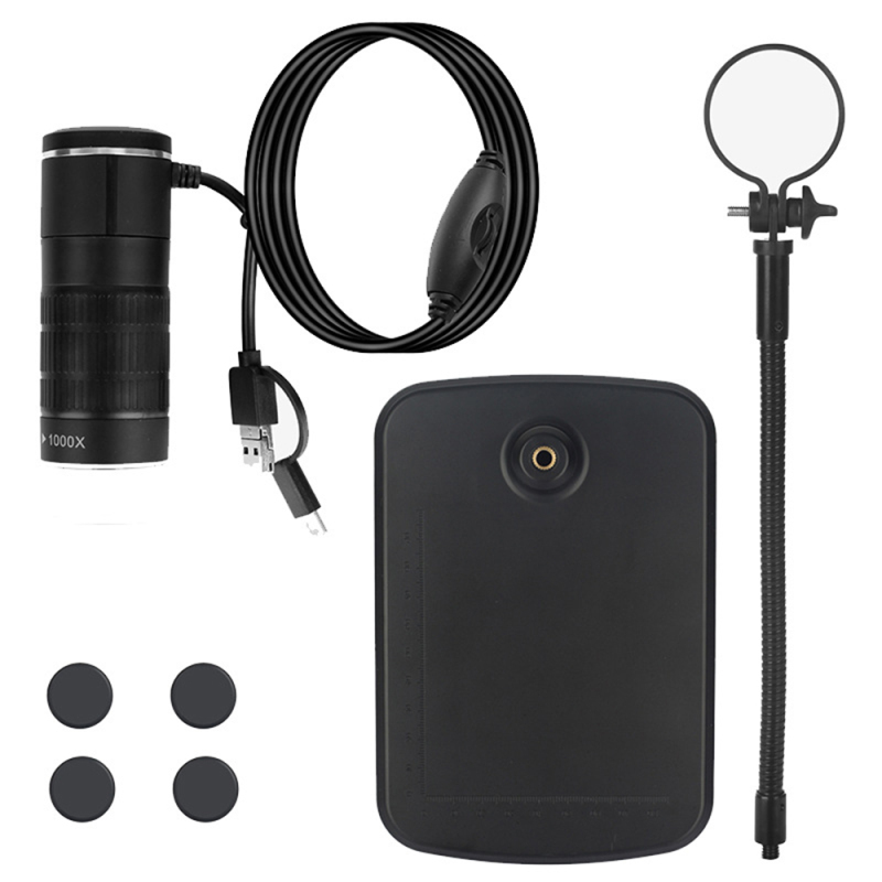 3-in-1-mikroskop Für Mobiltelefone, Android-computer, Usb-c, Digitalmikroskop, Kindermikroskop An104 Schwarz