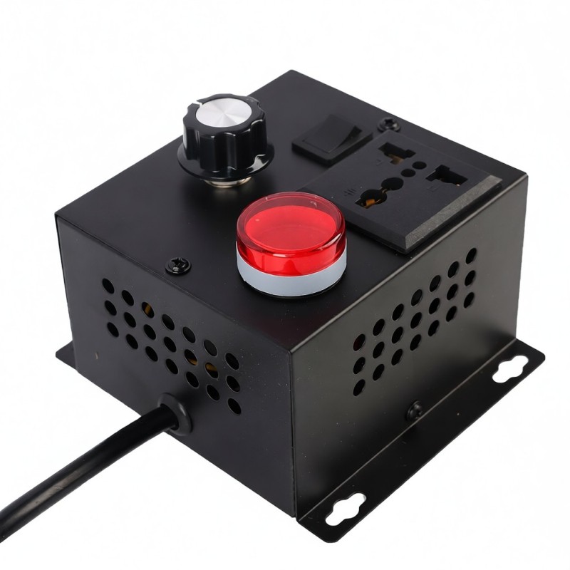 Kompakter, Tragbarer 220v Ac 4000w Spannungsregler Mit Variabler Spannung, Mit Drehzahl-, Temperatur- Und Lichtsteuerung.