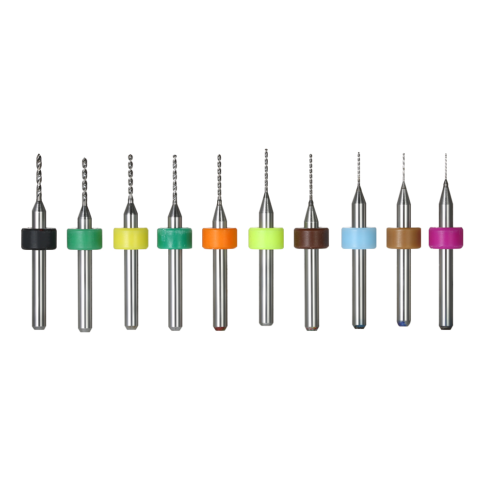 Set Mit 10 Wolframkarbid-mikrobohrern Zum Ätzen Von Leiterplatten (0,3 Mm + 0,4 Mm + 0,5 Mm + 0,6 Mm + 0,7 Mm + 0,8 Mm + 0,9 Mm + 1,0 Mm + 1,1 Mm + 1,2 Mm)
