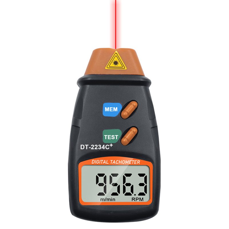Tragbarer Digitaler Drehzahlmesser 2,5-99.999 U/min, Berührungslos, Mit Stofftasche, Für Motoren, Ventilatoren, Waschmaschinen Und Automobile.