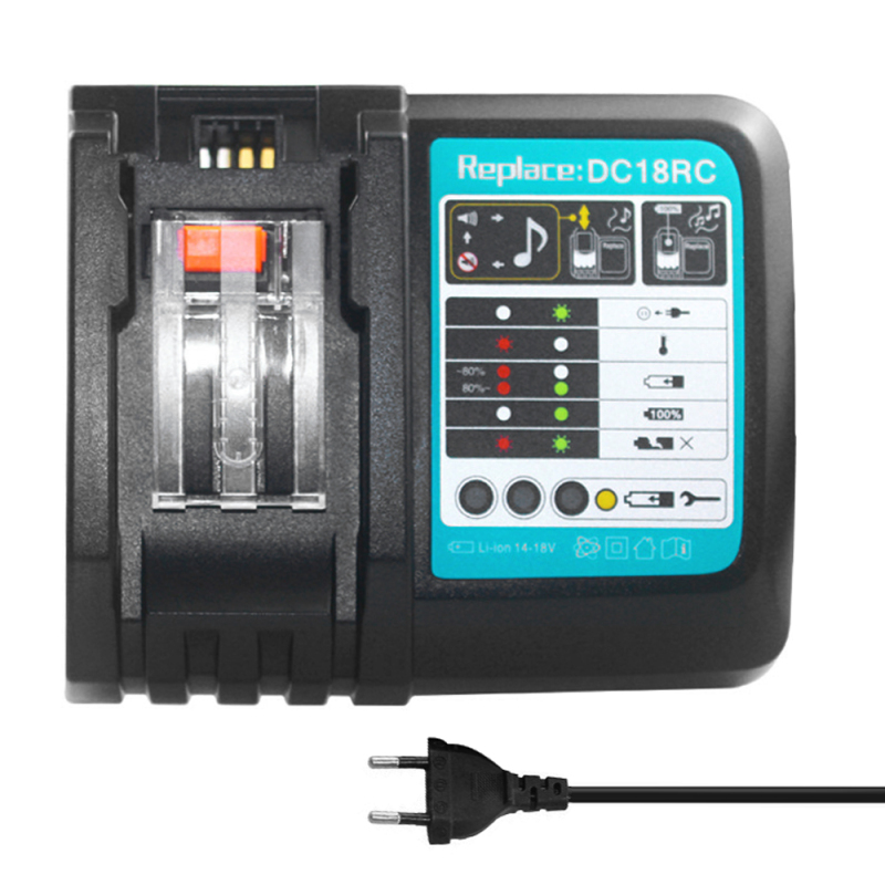 Spritzgegossenes Ersatzgehäuse Für Lithium-akkuladegerät, Kompatibel Mit Makita 14,4v-18v-akkus. Universelle Eingangsspannung 100-240v.