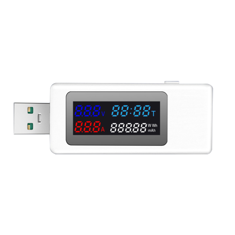 Kws-v30 Usb-leistungsmessgerät 6-in-1 Strom-, Spannungs-, Zeit-, Leistungs- Und Kapazitätsmessgerät Mit Speicherfunktion Bei Stromausfall