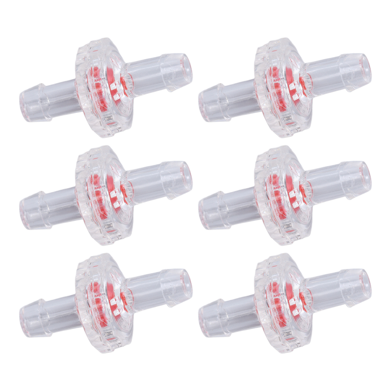 Packung Mit 10 Unidirektionalen Rückschlagventilen Aus Pp-kunststoff Mit Membran Und Gerillter Spitze Für Luftansaugrohre, 5 Mm, Transparent.