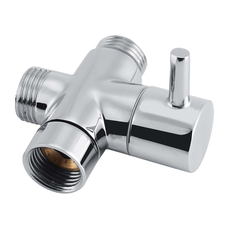 3-wege-t-förmiges Absperr-/umstellventil Für Dusche, Wc, Bidet, Wasseranschluss, Verchromt