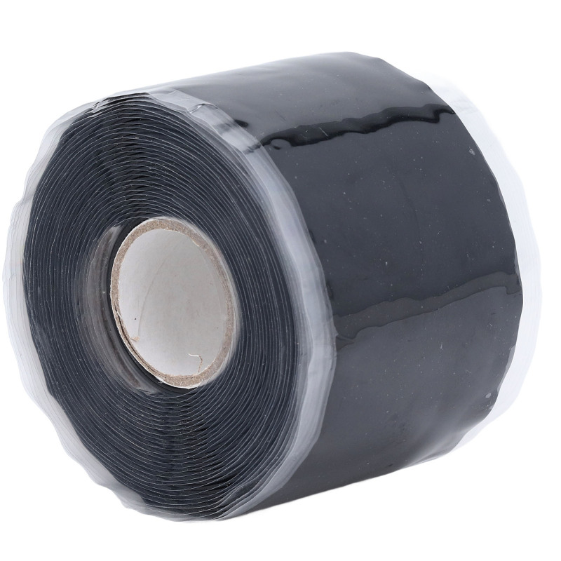 Schwarzes Silikonkautschuk-reparaturband, 5 M Lang, 50 Mm Breit Und 0,8 Mm Dick, Für Gartenschläuche.