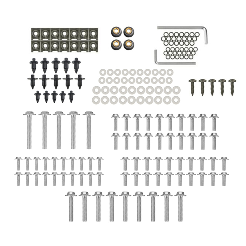 Komplettes Set Aus Schrauben Und Bolzen Für Motorradverkleidungen (194 Teile)