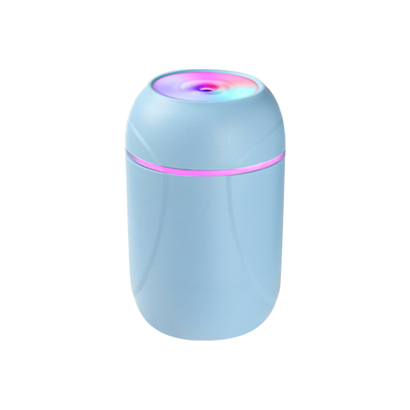 Miniatur-luftbefeuchter (260 Ml) Mit Farbigem Nachtlicht, Tragbarem Diffusor Für Ätherische Öle Und Nebelventilator Für Auto, Zuhause, Büro Oder Schlafzimmer.