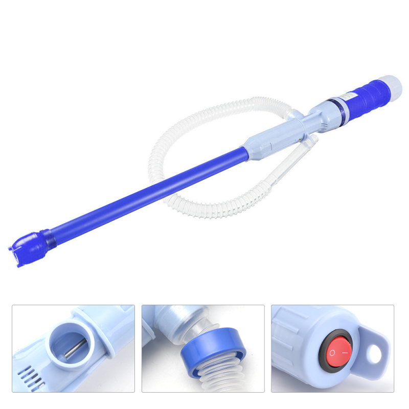 Batteriebetriebene Elektrische Saugpumpe Zum Umfüllen Von Kraftstoff, Wasser Und Benzin. Autozubehör / Blau