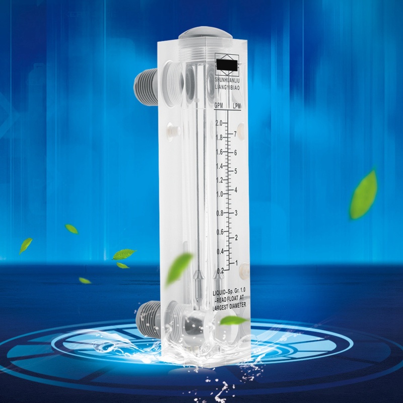 Glasscheiben-durchflussmesser Für Flüssigkeiten, Wasserdurchflussmessung: 0,2 Bis 2 Gpm/1,7 Lpm