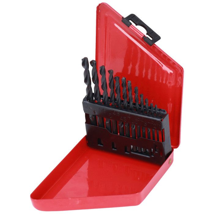 13-teiliges Schnellwechsel-spiralbohrer-set Aus Hss, Geeignet Zum Schneiden Von Holz Und Metall, Schaftdurchmesser 1,5-6,5 Mm, Mit Aufbewahrungsbox.