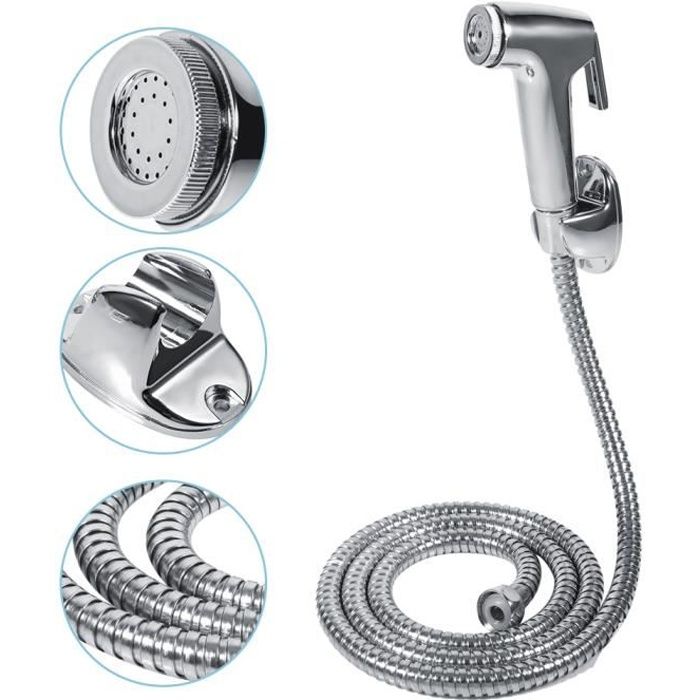 Handbrausekopf – Sitzbad-handbrausekopf-set – Abs Und Edelstahl – Wandmontage – Ergonomisch