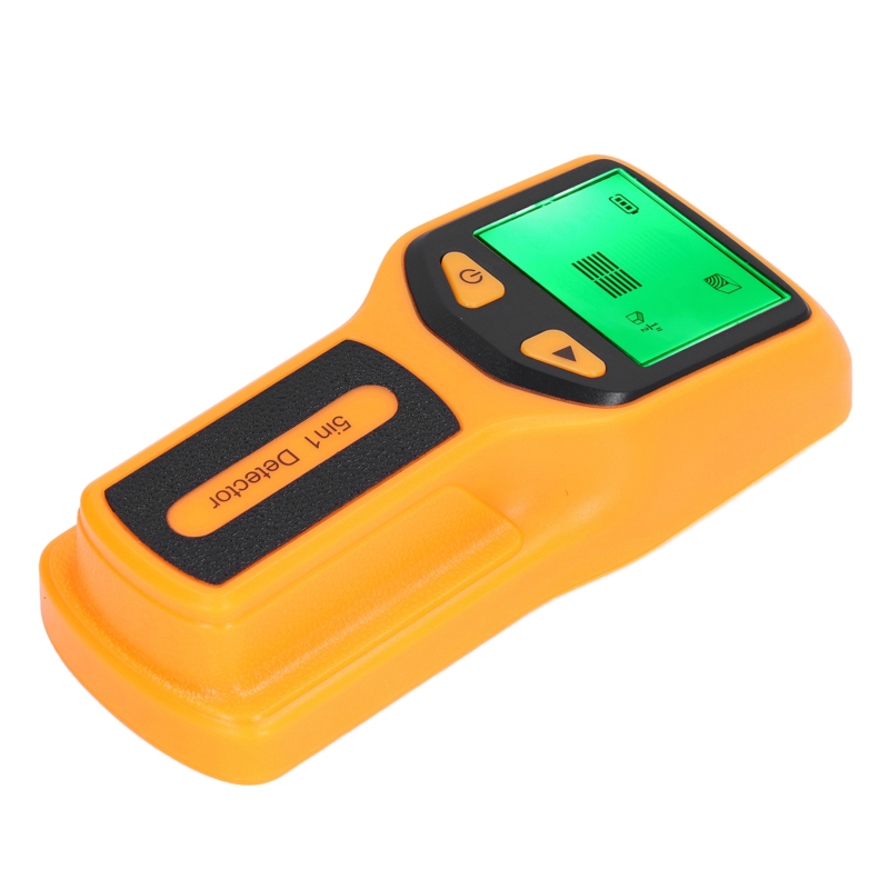 5-in-1 Wandbalkensucher Mit Hd-lcd-display, Für Holz, Elektroleitungen Und Kanten, Gelb