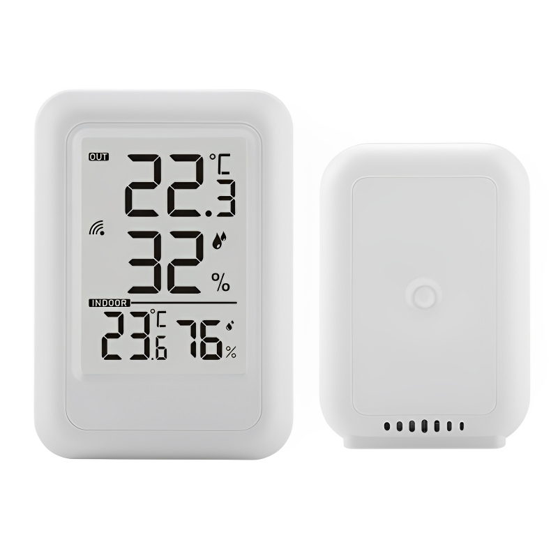 Ts-ft0403 Thermohygrometer Für Den Innen- Und Außenbereich, Individuelle Drahtlose Digitalanzeige, Hochpräziser Temperatur- Und Feuchtigkeitssensor Für Gewächshäuser Und Wohnhäuser.