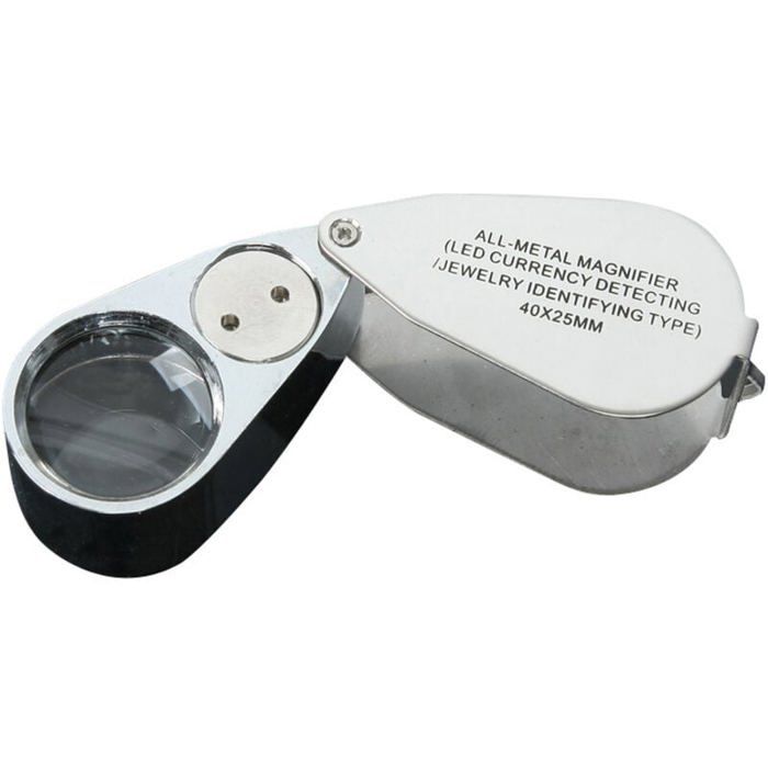 40-fache, Faltbare Schmucklupe Mit Uv-lampe