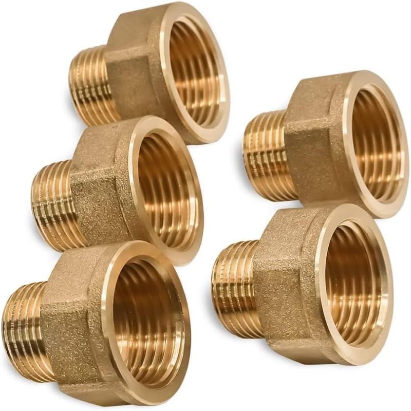 Messing-npt-verbinder, 5er-pack, Für 3/4"-außendraht Auf 1"-innendraht.