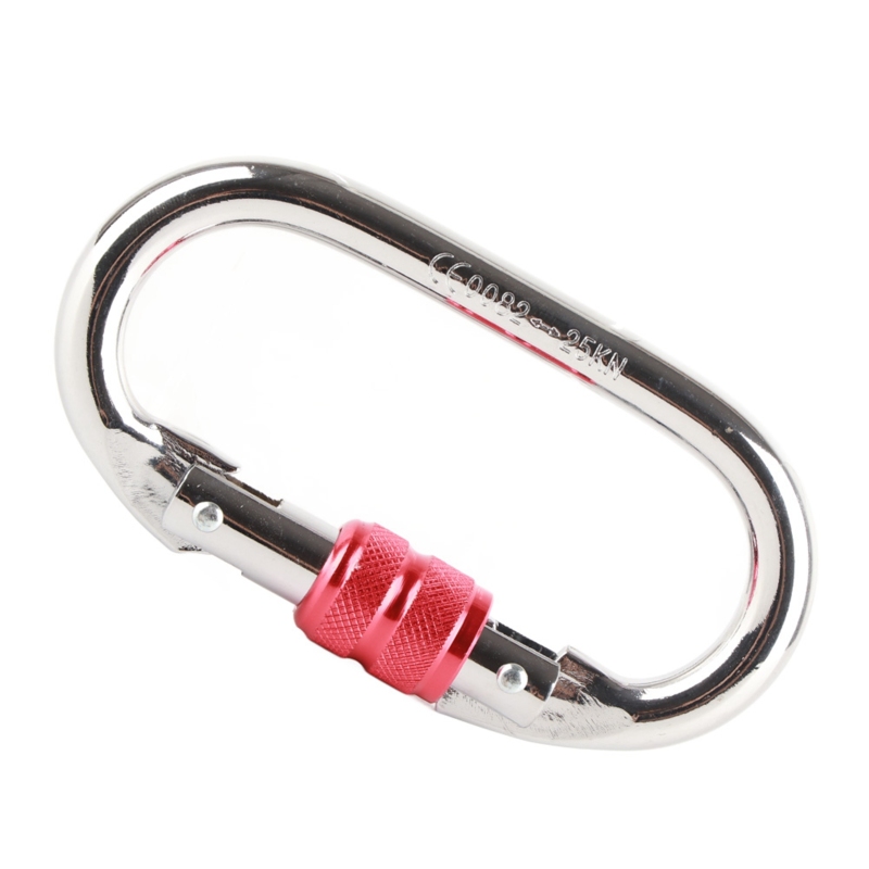 O-förmiger Schraubkarabiner 25 Kn Cc 0082, Rotes Outdoor-kletterwerkzeug