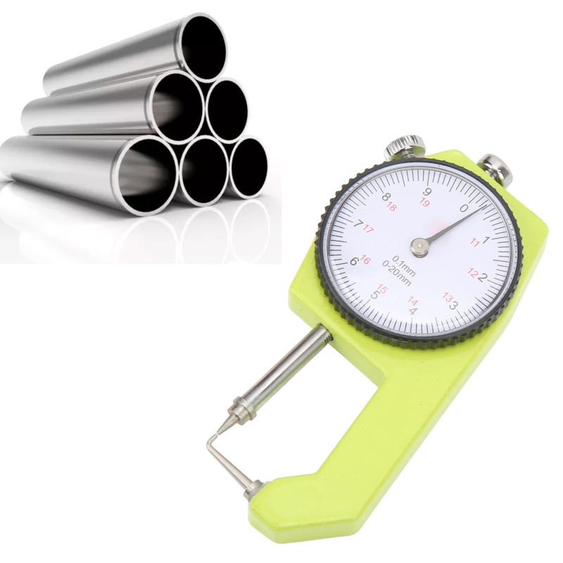 0–20 Mm Messuhr-dickenmessgerät, Tragbares Dickenmessgerät Mit Gebogener Spitze Für Hohl- Und Rundrohre