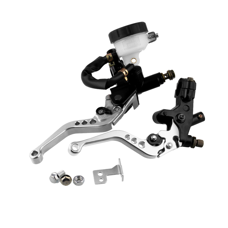 7/8" Motorrad-brems- Und Kupplungshebelset Mit Hauptbremszylinder Und Ausgleichsbehälter, Universell Und Einstellbar