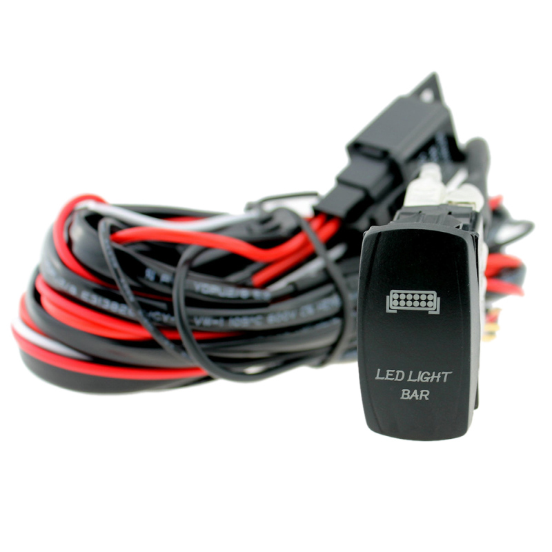 Ein-/ausschalter Für Led-lichtleiste Mit Kabelsatz Und 12v 40a Relais Für Jeep, Wohnmobil, Boot Und Anhänger