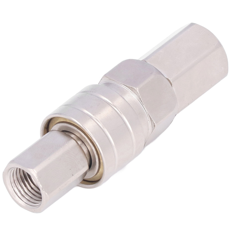 Selbstsichernde Pneumatische Schlauchverschraubung Aus Vernickeltem Edelstahl (1/4" Innengewinde (sf+pf20))