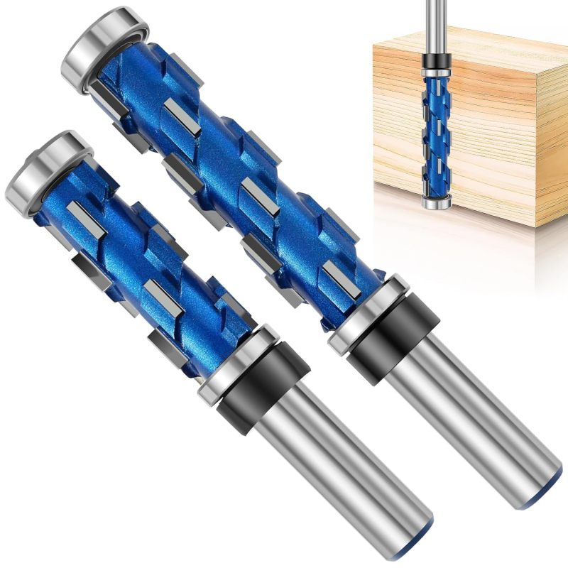Set Mit 2 Bündigfräsern, 1/2-zoll-schaft, Flache Bündigfräser, Spiralfräser Mit Doppellager Für Die Holzbearbeitung