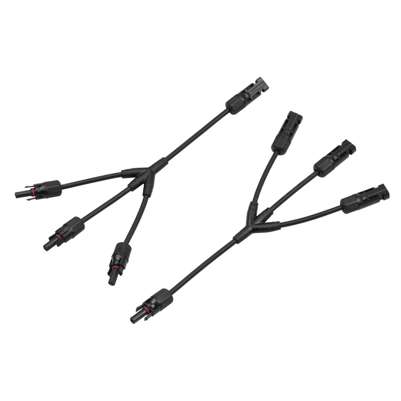 Y-förmige Solarverbinder, Parallelkabeladapter, 3-wege-solarkabelverbinder, Selbstverriegelnd, Wasserdicht (ip67), Stecker/buchse-verlängerungsstecker Für Pv-module, 12 Awg