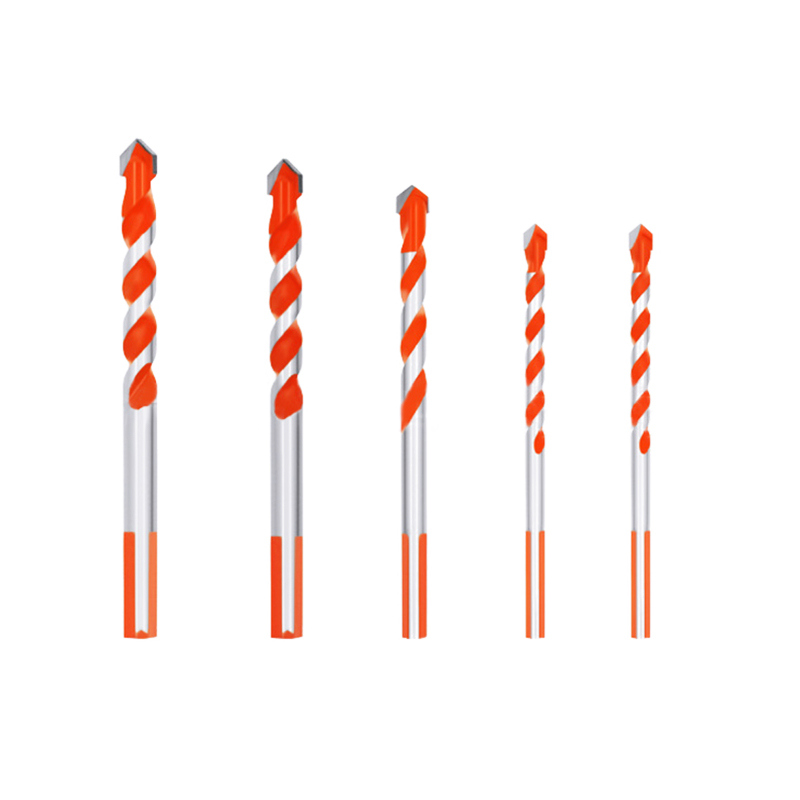Set Mit 5 Multifunktionalen Spiralbohrern Für Beton, Fliesen, Glas, Keramik, Ziegel, Holz, Kunststoff Und Edelstahl Mit Durchmessern Von 1/4, 5/16, 3/8 Und 1/2 Zoll (orange)