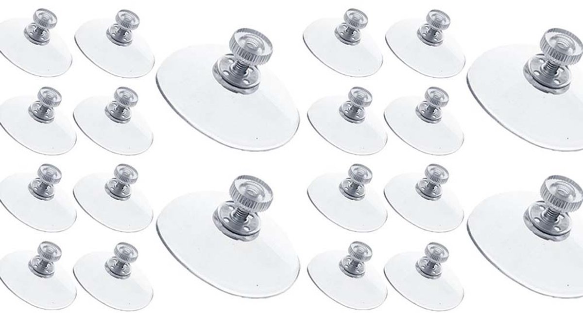 Saugnapf Mit Gewinde – Transparenter Saugnapf (25 Mm Durchmesser) – 20er-packung