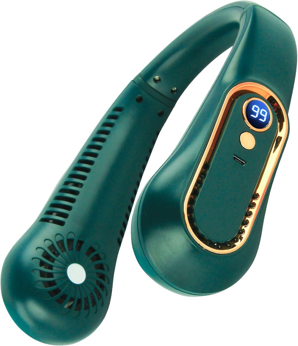 Nackenventilator – Nackenventilator Mit Kühlfunktion – Nackenventilator – Nackenklimaanlage – Gesichtsventilator – Kopfventilator – Tragbarer Nackenventilator