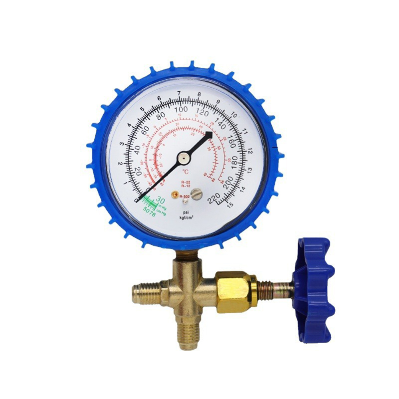 Doppelventil-manometer Für Klimaanlagen, Einstellbares Manometer, Wartungswerkzeug Für Kälteanlagen, Kompatibel Mit Den Kältemitteln R22, R134 Und R404.