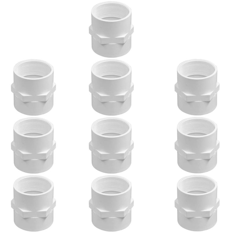 10 Pvc-verbinder, 25 Mm (dn20) Mit Direkter Innenverzahnung
