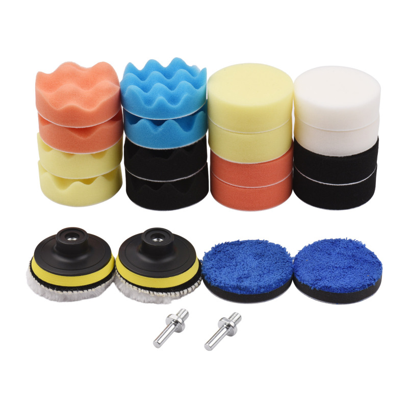 24-teiliges Polierpad-set Für Bohrmaschinen, 7,6 Cm (3 Zoll) Polierspitze, Zum Polieren Und Wachsen Von Automobilen Und Yachten.