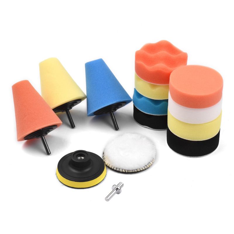 14-teiliges Polierpad-set, 7,6 Cm (3 Zoll) Polierscheibe Mit Schaumstoffkugeln, Für Die Nabenpflege, Zum Polieren Und Wachsen Ihres Autos.