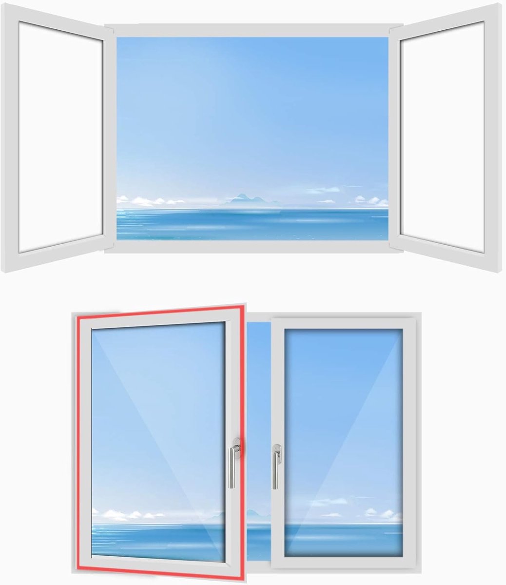 Fensterabdeckung – 500 Cm – Dichtungsset Für Mobile Klimaanlage – Doppelschlauchdichtung – Klettverschluss – Weiß