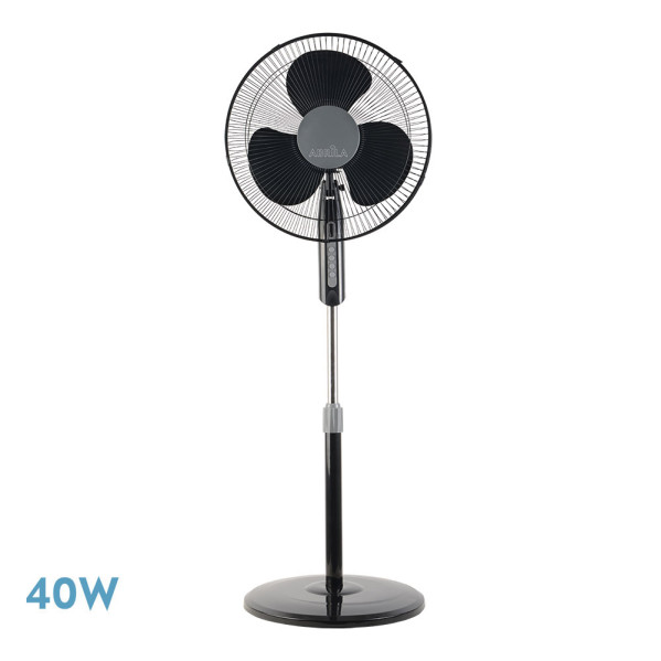 [gebraucht] Fan De Fuß Etesio Schwarz 3 Geschwindigkeit 40w Oszillierende 3 Flügel Weiß Regx43x40 Cm
