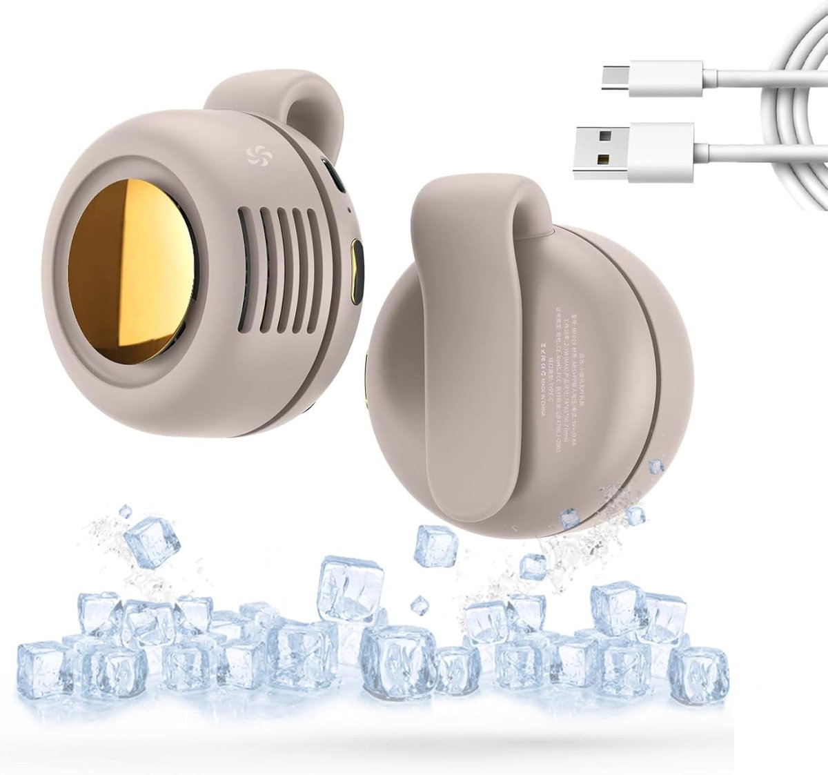 Mini-ventilator – Clip-ventilator – Usb-aufladbarer Ventilator – Tragbarer Clip-ventilator – Nackenventilator – Leise, Klingenlose, Usb-aufladbare Ventilatoren – Verstellbar – Geeignet Für Outdoor-akt