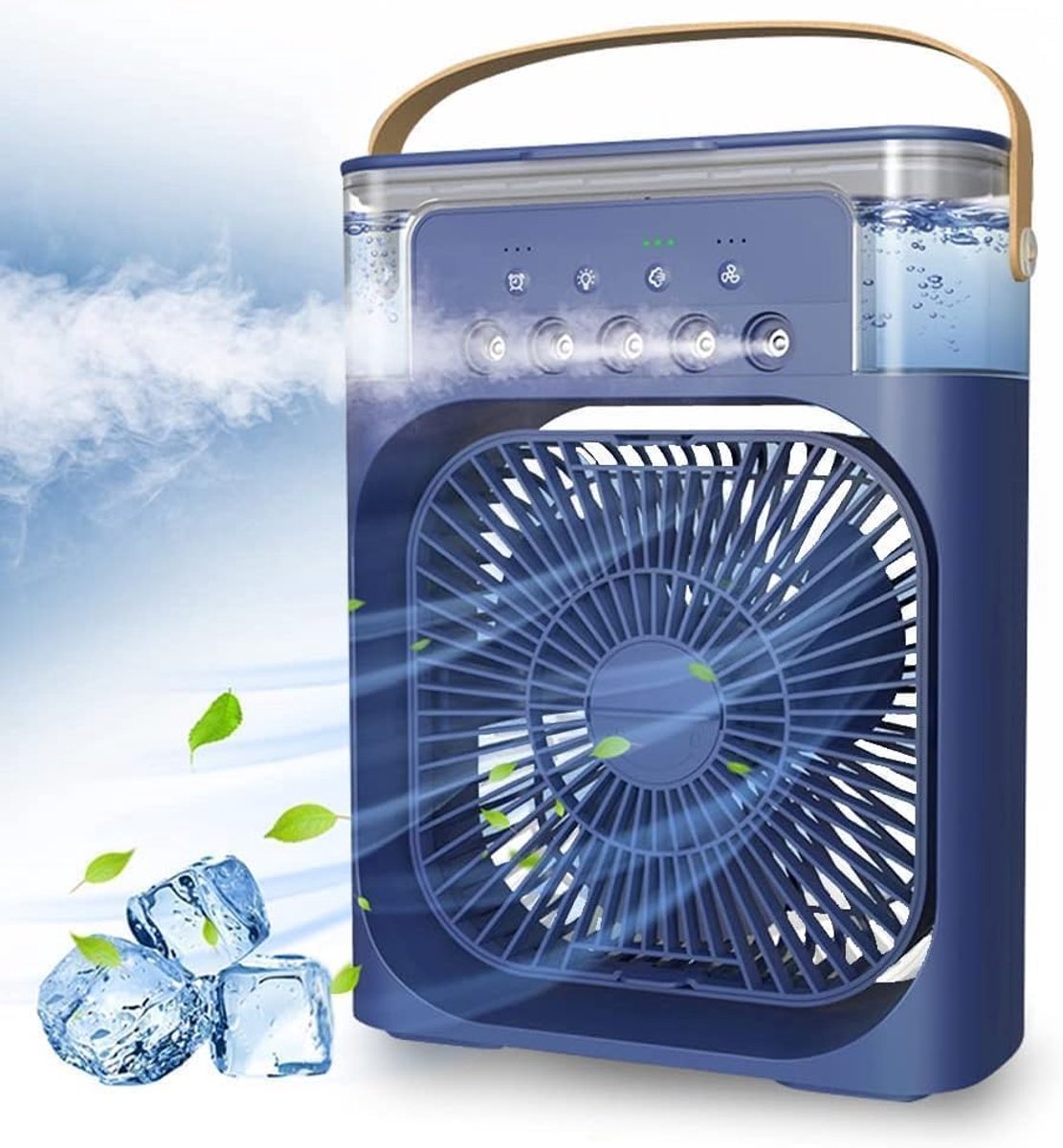 Tragbarer Klimaventilator, Usb-betrieben, Luftbefeuchter, 7 Leds, Kleiner 3-stufiger Luftkühler, Ultraleiser Ventilator Für Zuhause Und Unterwegs