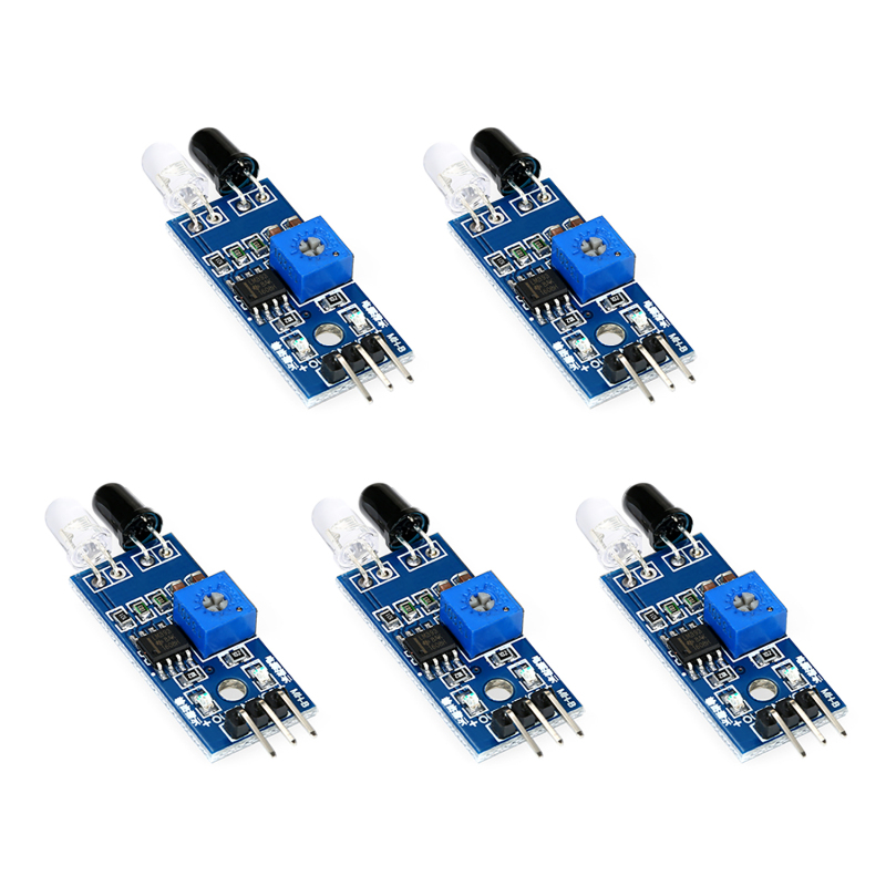 5 Infrarot-(ir)-sensormodule Zur Hinderniserkennung, Kompatibel Mit Arduino Smart Car Robots.
