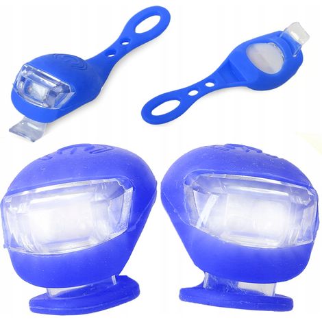 4-teiliges Blaues Silikon-fahrradlicht