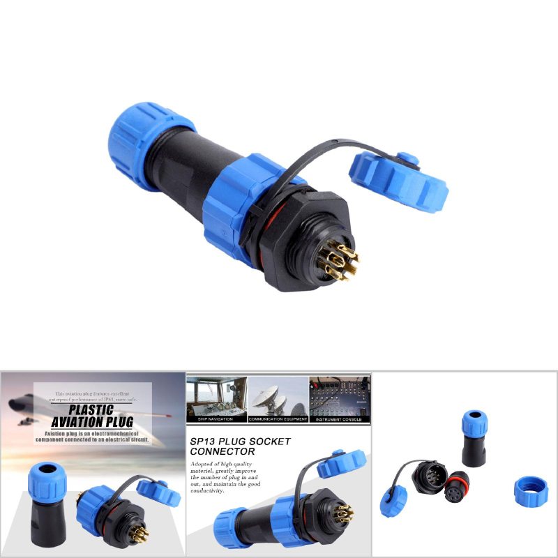 Ip67 Wasserdichter Kunststoff-steckverbinder Sp13 Mit 6 Pins (6 Pins)