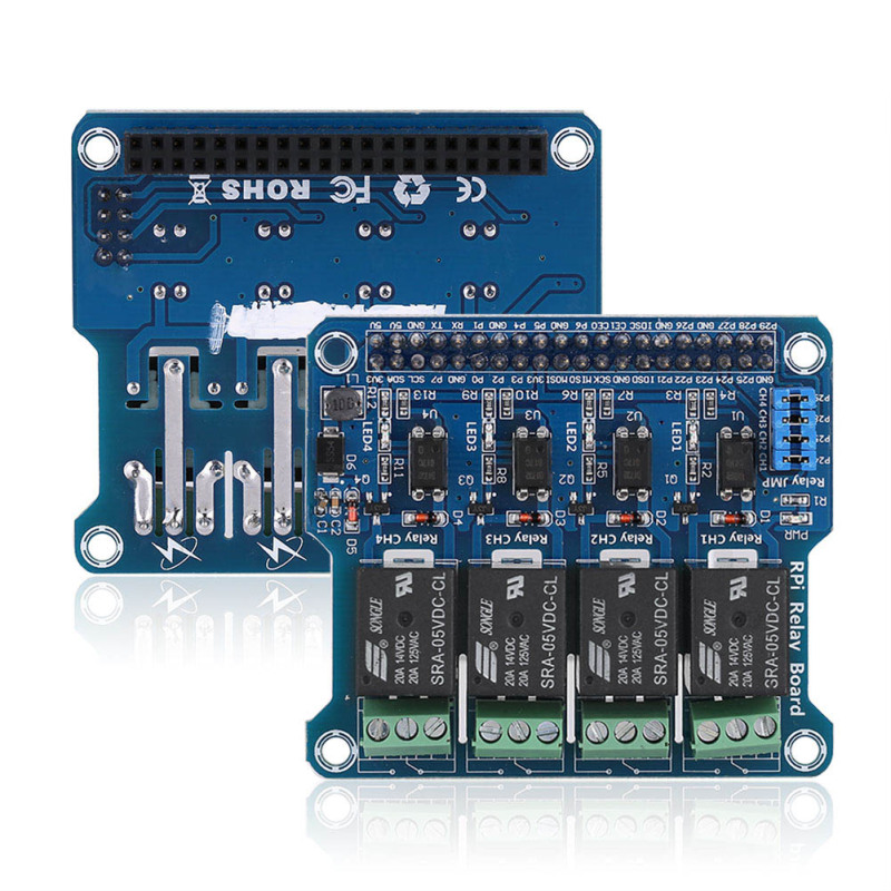 Leistungsrelais-erweiterungsplatine Kompatibel Mit Raspberry Pi A/b/2b/3b