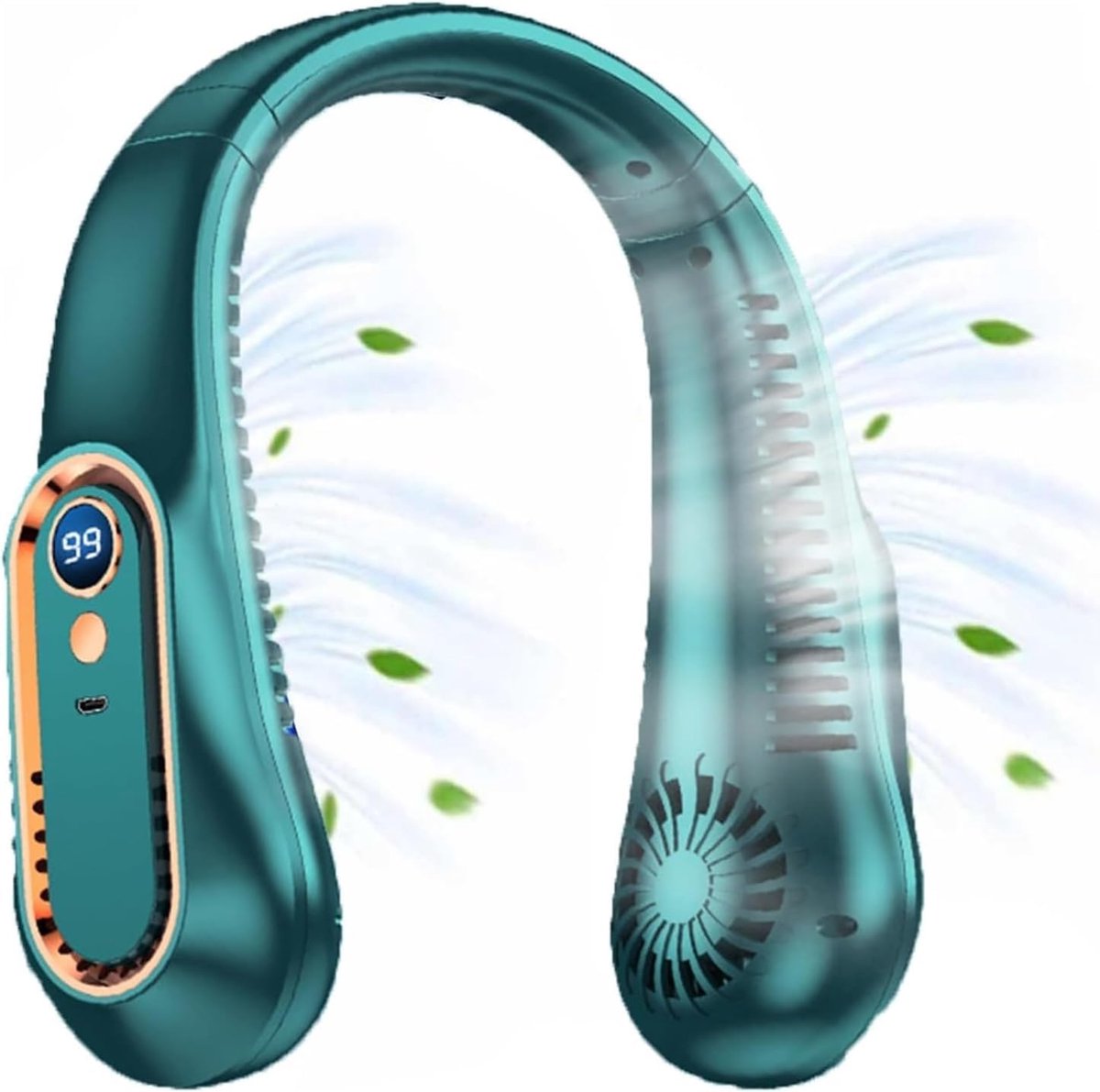 Gemüseförmiger Nackenventilator – Nackenventilator – 5 Geschwindigkeitsstufen – Kabellos – Mini-ventilator – Gesichtsventilator – Nackenventilator