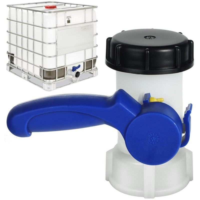 Dn40 Typ 62 Mm Kipphebel Für Ibc-fässer, Universelles Transferventil Für Chemikalien- Und Wasserlagerung (einfache Installation, Säurebeständig Und Leckagefrei)