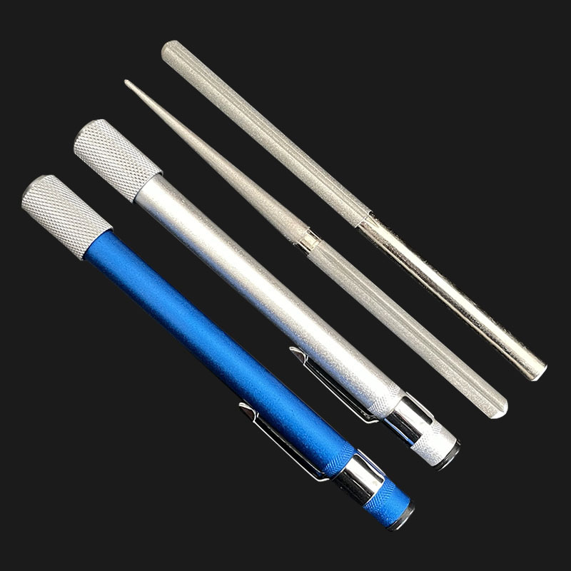 Tragbarer Diamant-messerschärfer Mit Grenzflächenfunktion, Wetzstein, Angelhakenfeile, Mit Einem Oder Zwei Köpfen (ein Blauer Und Ein Silberner), Stiftform (ein Blauer Und Ein Silberner).