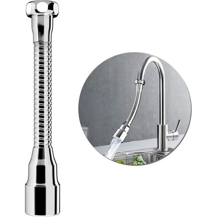 360° Drehbare Küchenarmatur-verlängerungsstange Mit 20 Cm Flexiblem Auslauf Und Multifunktionalem Spülbecken-brausekopf