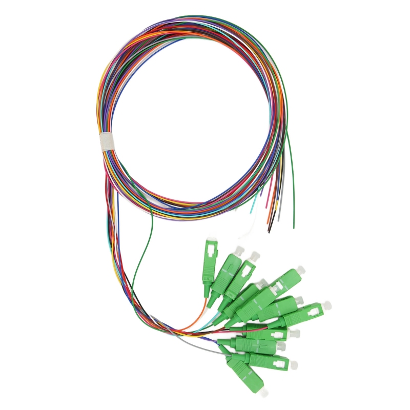 1,5 Meter Langes Glasfaser-patchkabel, 12-adrig, Sc Apc Singlemode, 12-farbig, Zum Spleißen Von Netzwerken