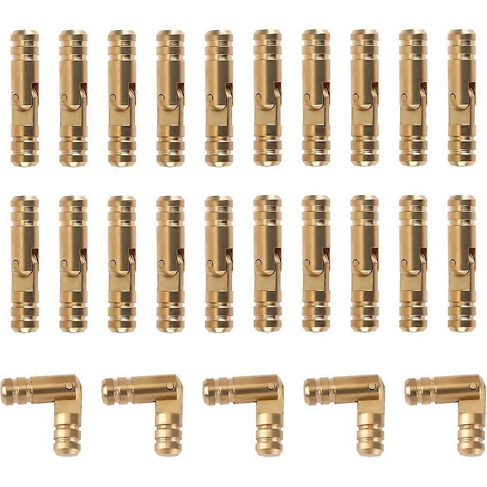 25 Stück Messing-scharniere Mit Verdeckter Zylinderform, 270° Klappbar, Für -bastelarbeiten, Schmuckkästchen Aus Holz, 0,16 X 0,79 Zoll