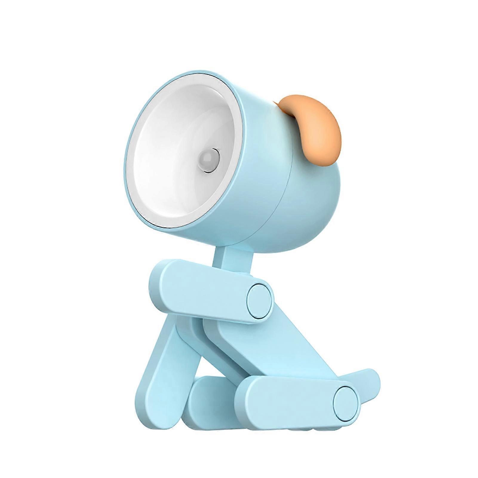 Cartoon-nachtlicht, Kinderlampe, Mini-hund-led-schreibtischlampe, Niedlich, Tragbar, Mit Verstellbarer Handyhalterung, Für Kinderzimmer, Studentenzimmer, Buchstützen, Babyzimmer